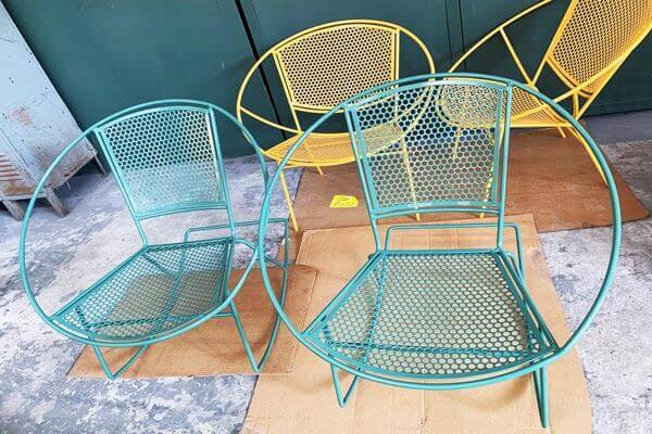 electroplating patio chairs